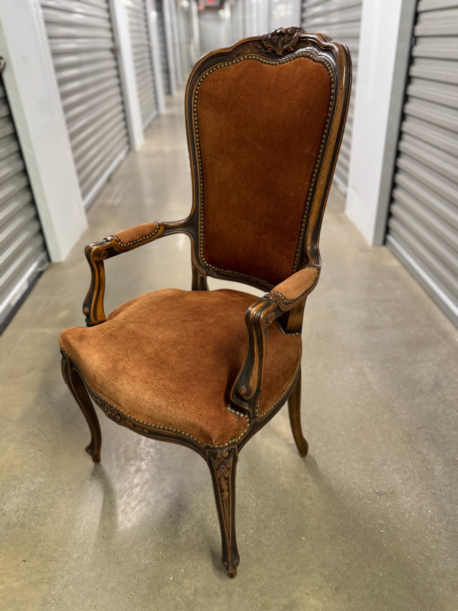 Suede Accent Chair