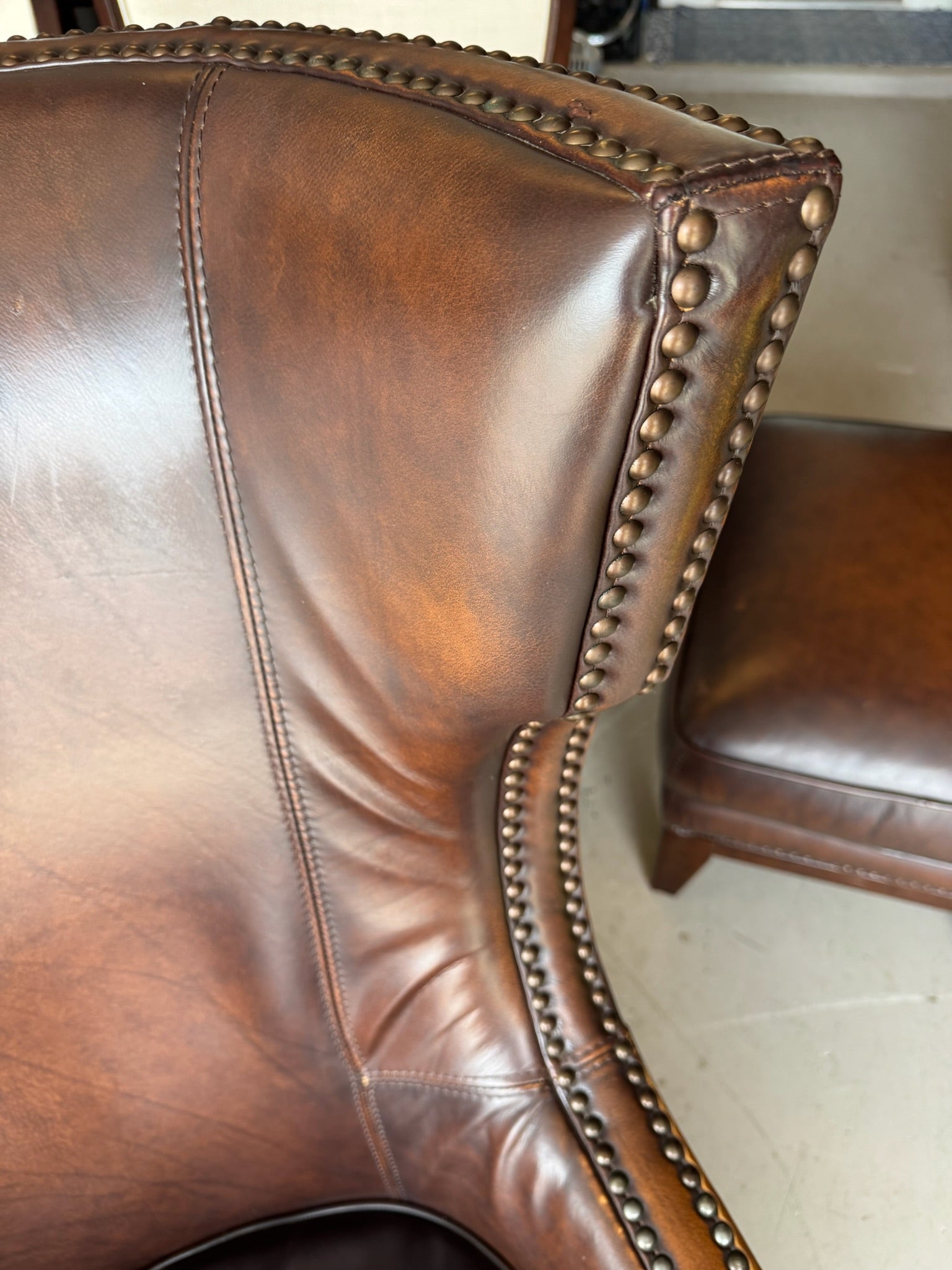 Leather Chair & Ottoman